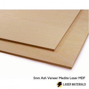 5mm Ash Veneer Medite Laser MDF