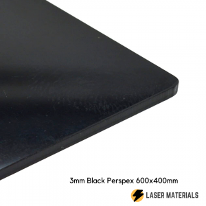 3mm Black Perspex 600x400mm