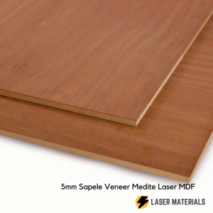Sapele Veneered Medite Laser MDF