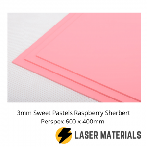 Sweet Pastels Raspberry Sherbert perspex acrylic