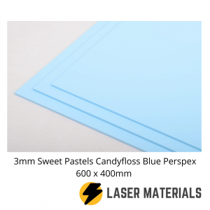 3mm Sweet Pastels Candyfloss Blue Perspex 600x400mm