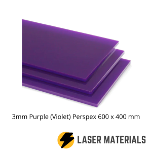 3mm Purple Perspex 600 x 400 mm
