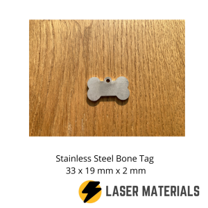 Stainless Steel Bone Tag 33 x 19 mm x 2 mm