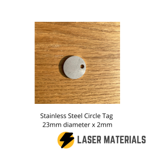 Stainless Steel Circle Tag 23mm diameter x 2mm