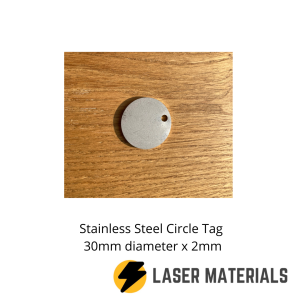 Stainless Steel Circle Tag 30mm diameter x 2mm