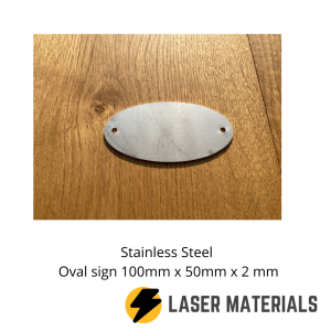 stainless steel Oval sign blank 100 x 50mm for fiber laser marking