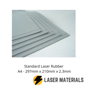 Standard Laser Rubber A4 - 297mm x 210mm x 2.3mm