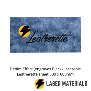 Denim Effect (engraves Black) Laserable Leatherette sheet 300 x 600mm