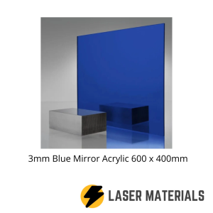3mm Blue Mirror Acrylic 600 x 400mm