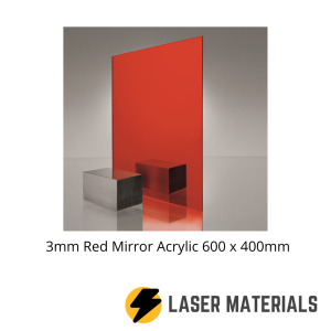 3mm Red Mirror Acrylic 600 x 400mm