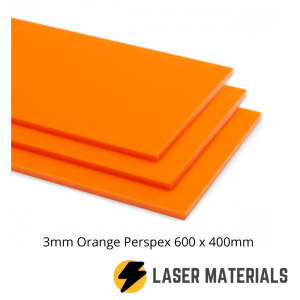 3mm Orange Perspex 600x400mm