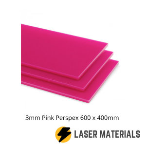 3mm Pink Perspex 600x400mm