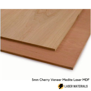 5mm Cherry Veneer Medite Laser MDF 1200 x 600 mm